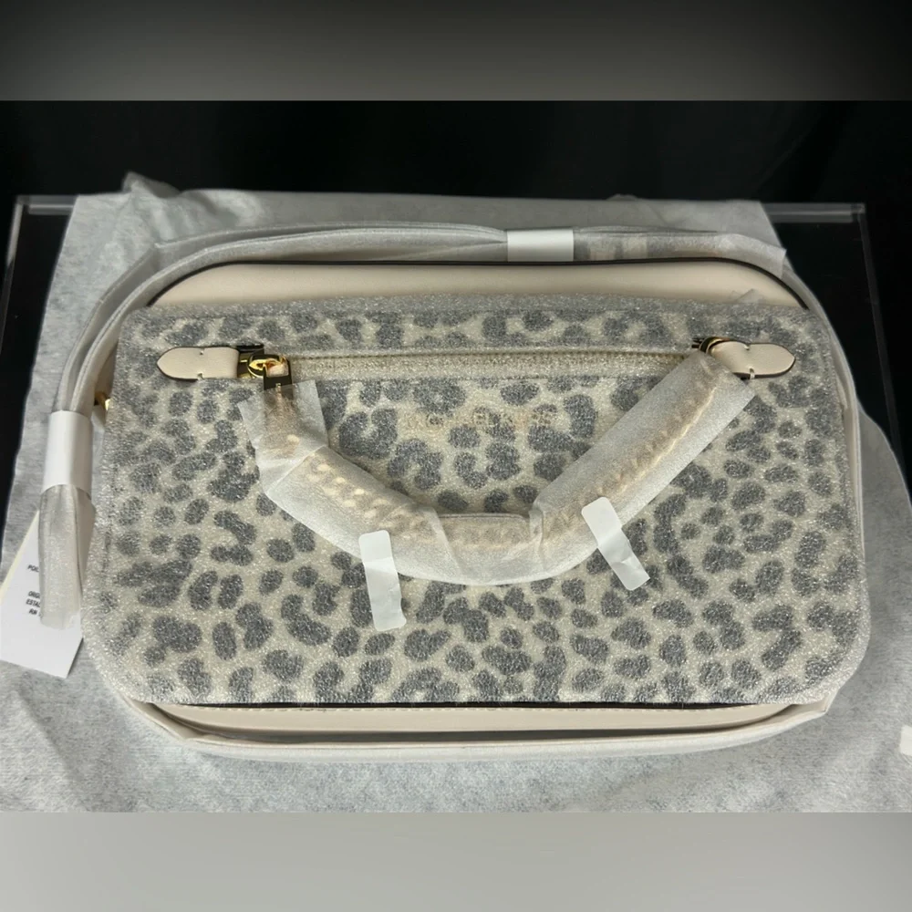 MICHAEL KORS JET SET ITEM CHAIN CROSSBODY BAG LIGHT CREAM MULTI CALF HAIR NWT - Picture 16 of 16